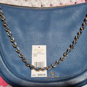 Michael Kors - Jagger - Blue Pebbled Crossbody